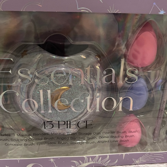 Makeup brushes blenders and ceramic moon brush holder set 13 pieces - Picture 3 of 6